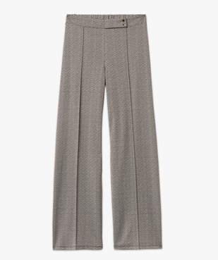 Pantalon droit à pli en maille extensible femme vue4 - GEMO(FEMME PAP) - GEMO