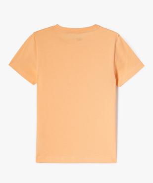 Tee-shirt à manches courtes en coton uni garçon vue3 - GEMO (ENFANT) - GEMO