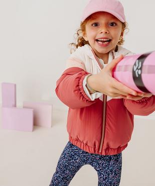 Blouson à capuche tricolore doublure polaire fille vue1 - GEMO (ENFANT) - GEMO