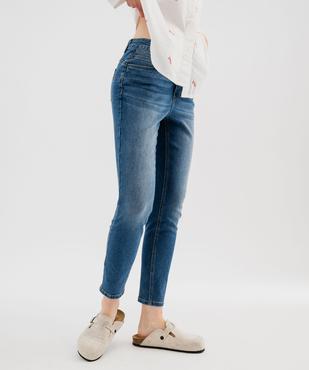 Jean slim 7/8ème taille normale femme vue1 - GEMO(FEMME PAP) - GEMO