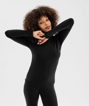 Tee-shirt thermique à manches longues et col rond femme vue3 - GEMO(HOMWR FEM) - GEMO