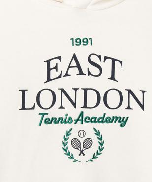 Sweat à capuche motif tennis garçon vue3 - GEMO 4G GARCON - GEMO