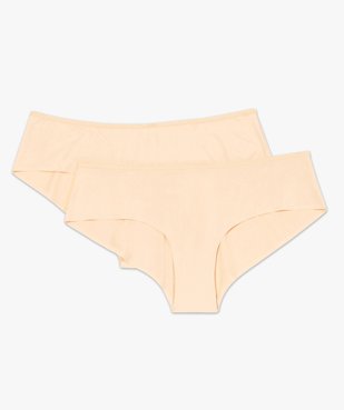 Shorties unis en microfibre femme (lot de 2) vue7 - GEMO 4G FEMME - GEMO