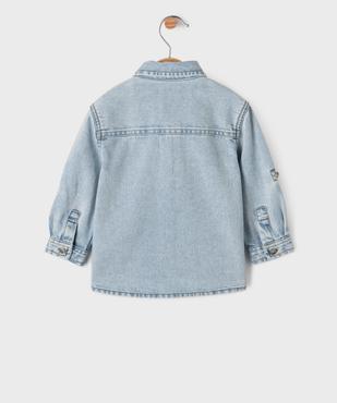 Chemise en jean avec manches retroussables bébé garçon vue3 - GEMO 4G BEBE - GEMO
