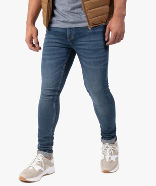 Jean homme coupe Skinny délavé  vue1 - GEMO 4G HOMME - GEMO