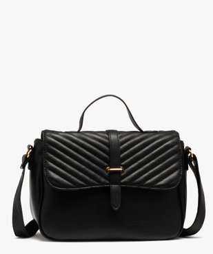 Sac femme forme cartable avec rabat matelassé vue1 - GEMO (ACCESS) - GEMO