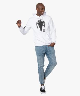 Sweat homme à capuche avec motif monochrome - Star Wars vue5 - THE MANDALORIAN - GEMO