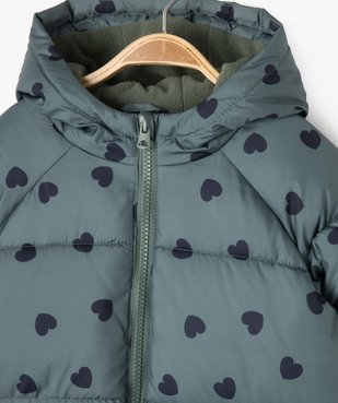 Doudoune matelassée à motifs bébé fille vue3 - GEMO 4G BEBE - GEMO