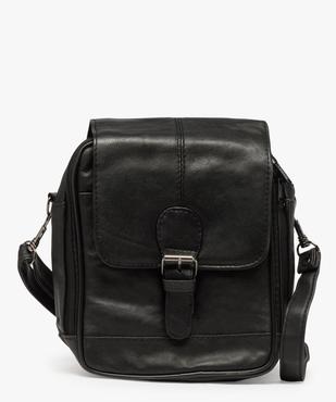 Pochette homme avec dessus cuir et bandoulière vue1 - GEMO (ACCESS) - GEMO