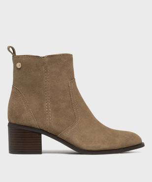 Boots à talon dessus cuir femme - LuluCastagnette vue1 - LULUCASTAGNETTE - GEMO