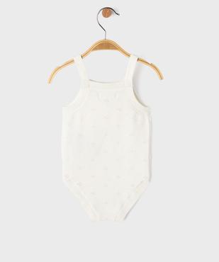 Combishort à bretelles en maille de coton tricoté bébé vue3 - GEMO 4G BEBE - GEMO