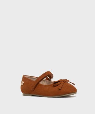 Ballerines à noeud avec bride à scratch fille - LuluCastagnette vue2 - LULUCASTAGNETTE - GEMO