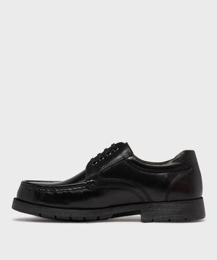 Derbies homme dessus en cuir uni avec lacets plats - Pierre Cardin  vue9 - PIERRE CARDIN CONFORT - GEMO