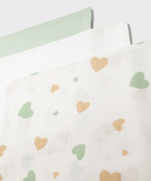 Langes en gaze de coton bébé 60x60 cm (lot de 3) vue2 - GEMO 4G BEBE - GEMO