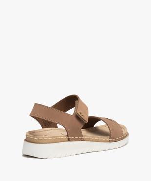 Sandales femme confort à brides en cuir  vue4 - GEMO (CONFORT) - GEMO