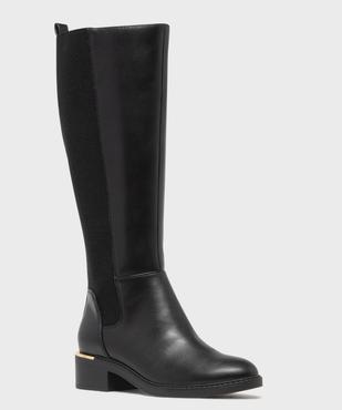 Bottes cavalières avec élastique côtelé sur la tige femme - Valentina Baldano vue2 - VALENTINA BALDA - GEMO