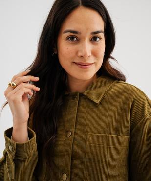 Veste courte en velours femme vue3 - GEMO(FEMME PAP) - GEMO