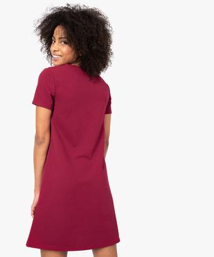 Robe femme coupe trapèze à manches courtes vue3 - FOLLOW ME - GEMO