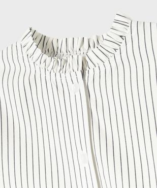 Chemise rayée avec col froncé fille vue2 - GEMO (ENFANT) - GEMO