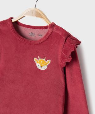 Pyjama en velours 2 pièces mix&match bébé vue2 - GEMO 4G BEBE - GEMO