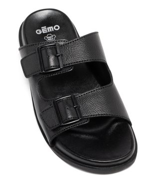 Mules homme avec larges brides en cuir et à boucle - Taneo  vue5 - GEMO (CASUAL) - GEMO