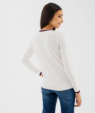 Gilet en maille fine et souple  bandes colorées femme vue4 - LULU CASTAGNETTE GEMO FOR GOOD - GEMO