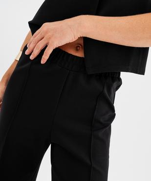  Pantalon de tailleur à taille élastiquée femme vue2 - GEMO(FEMME PAP) - GEMO