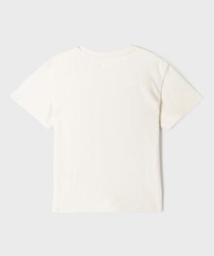 Tee-shirt manches courtes en éponge 100% coton légère dos imprimé garçon  vue4 - GEMO (ENFANT) - GEMO
