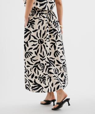 Jupe longue ample à motifs femme vue3 - GEMO(FEMME PAP) - GEMO