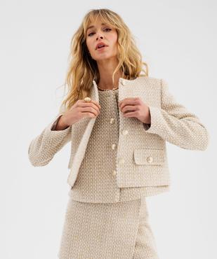 Veste en tweed brillant femme vue5 - GEMO(FEMME PAP) - GEMO