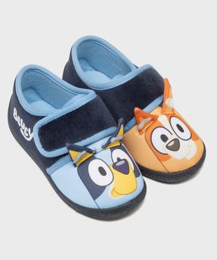 Chaussons en velours à scratch imprimé garçon - Bluey vue5 - BLUEY - GEMO