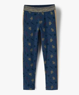 Leggings fille imprimé avec bandes pailletées sur les côtés – Harry Potter vue1 - HARRY POTTER - GEMO