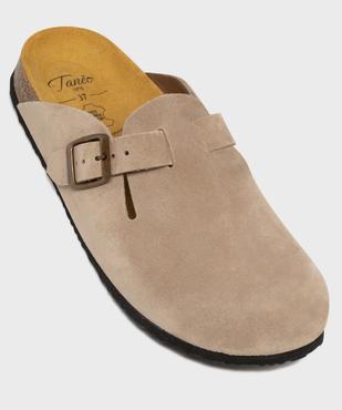 Sabots en cuir suédé avec semelle intérieure anatomique femme vue6 - TANEO GEMO FOR GOOD - GEMO