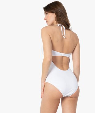 Maillot de bain femme une pièce en maille ajourée vue5 - GEMO (PLAGE) - GEMO
