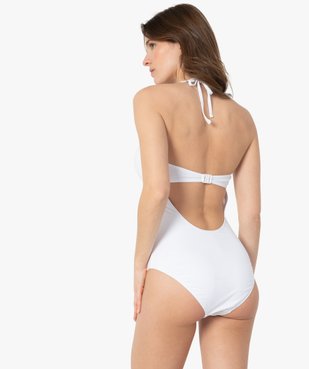 Maillot de bain femme une pièce en maille ajourée vue5 - GEMO (PLAGE) - GEMO