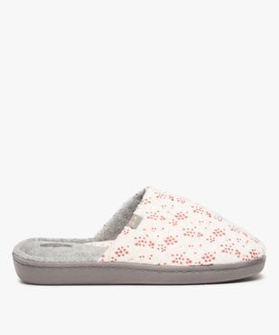 Chaussons femme mules plates en velours imprimé – Dim vue1 - DIM - GEMO