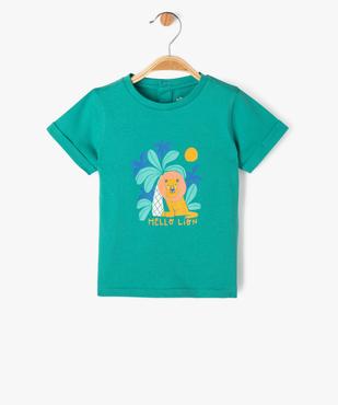 Tee-shirt à manches courtes avec motif jungle bébé garçon vue1 - GEMO(BEBE DEBT) - GEMO