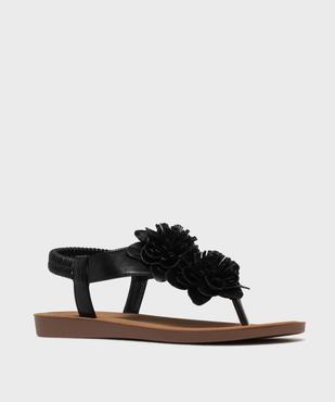 Sandales à entredoigt avec fleurs en relief femme vue2 - VALENTINA BALDA - GEMO