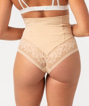 Culotte taille haute gainante en dentelle et microfibre femme vue5 - GEMO(HOMWR FEM) - GEMO