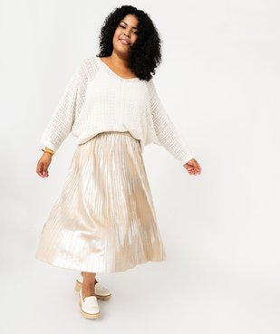 Pull ajouré en maille scintillante femme grande taille vue6 - GEMO (G TAILLE) - GEMO