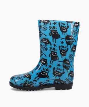 Bottes de pluie garçon imprimées monstres vue3 - GEMO (ENFANT) - GEMO