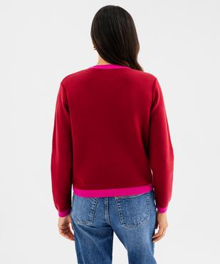 Pull fin col rond femme vue3 - GEMO(FEMME PAP) - GEMO