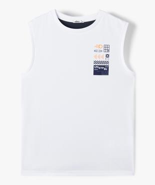 Débardeur garçon sport en maille aérée au dos vue1 - GEMO (JUNIOR) - GEMO