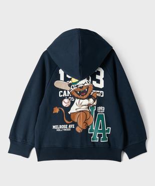 Sweat zippé à capuche grand imprimé dos garçon - Camps United vue3 - CAMPS GEMO FOR GOOD - GEMO