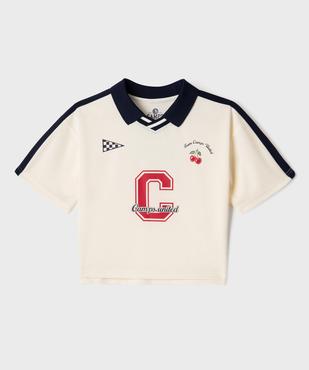 Polo manches courtes avec motif buste et dos fille - Camps United vue1 - CAMPS - GEMO
