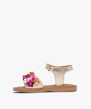 Sandales en cuir brillant à bride fantaisie fille vue3 - TANEO GEMO FOR GOOD - GEMO