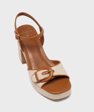 Sandales à talon large et semelle plateforme femme vue5 - FOLLOW ME - GEMO