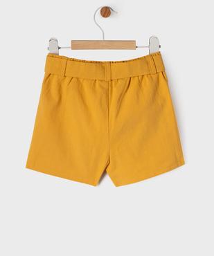 Short ample en coton avec ceinture à nouer bébé fille - LuluCastagnette vue3 - LULUCASTAGNETTE - GEMO