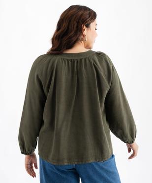 Blouse manches longues en Lyocell femme grande taille vue3 - GEMO 4G GT - GEMO