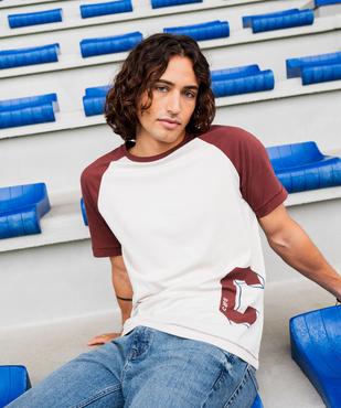 Tee-shirt manches courtes raglan contrastantes homme - Camps United vue7 - CAMPS GEMO FOR GOOD - GEMO